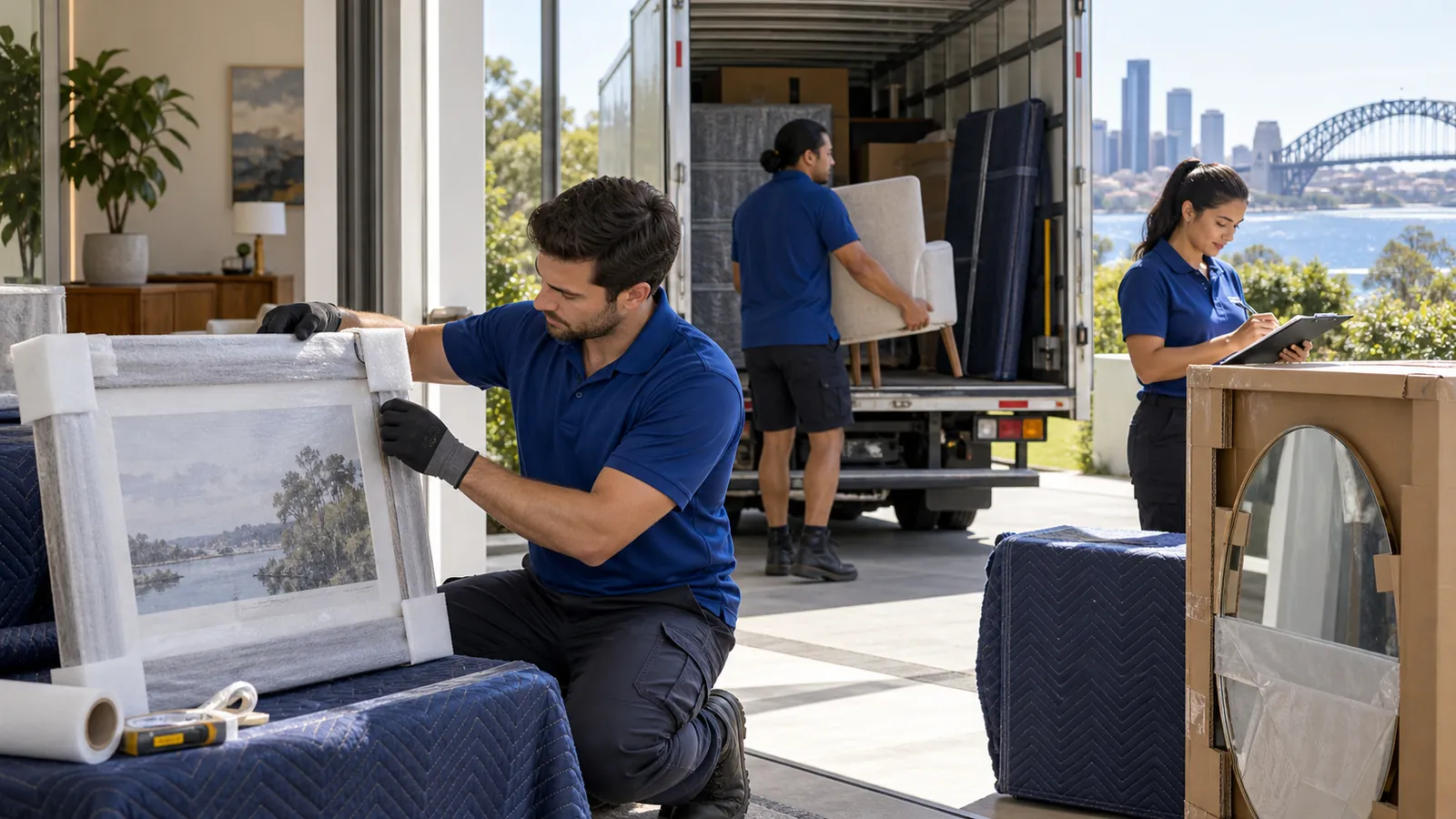 Furniture protective wrapping Sydney removalist scope