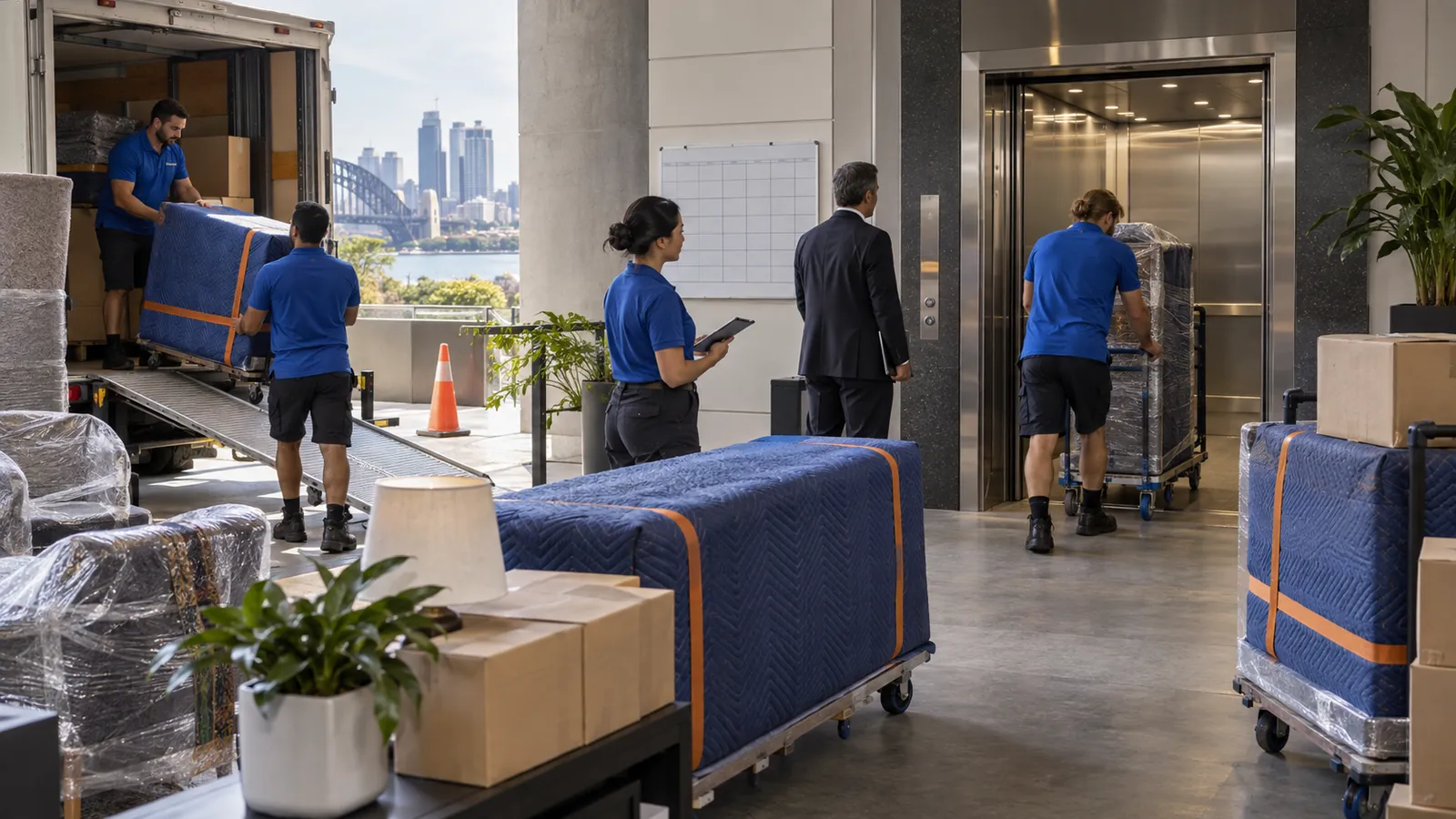 Move-day access plan Sydney for doors, lifts and loading zones planning