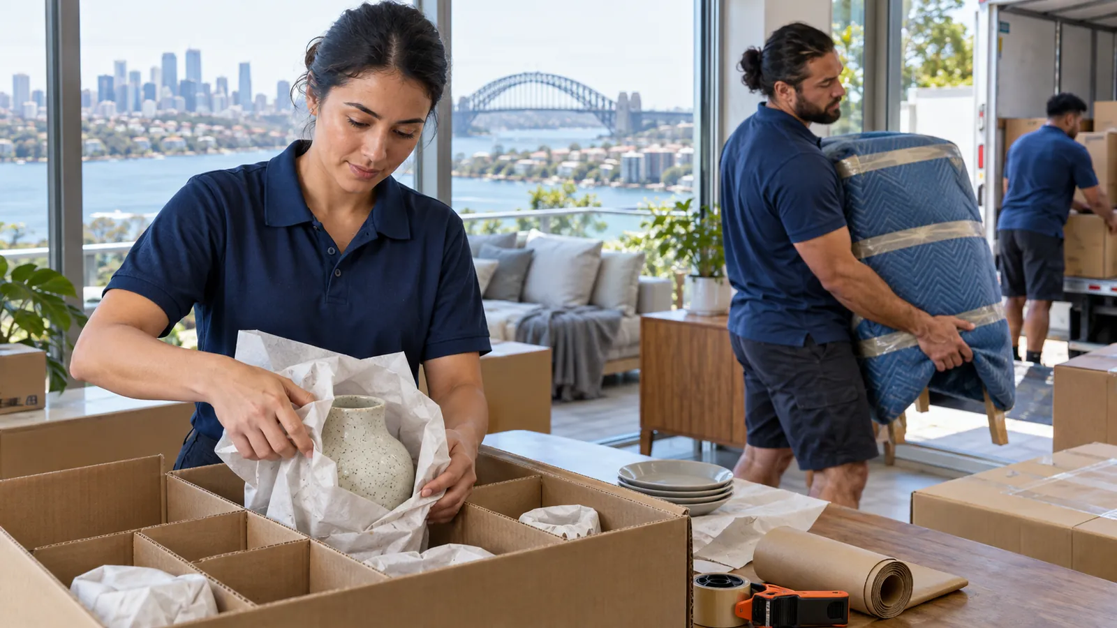 Removalist packing plan Sydney for materials and labour scope